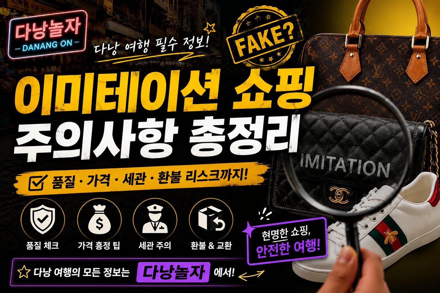 다낭 짝퉁샵, 명품구매, 이미테이션
